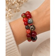 Bijoux Armband dubbel 8123591 Rood mix Bijoux Armband dubbel 8123591 Rood mix